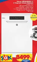 HOOVER HFF3E53EOW-17 5 PROGRAMLI BULAŞIK MAKİNESİ